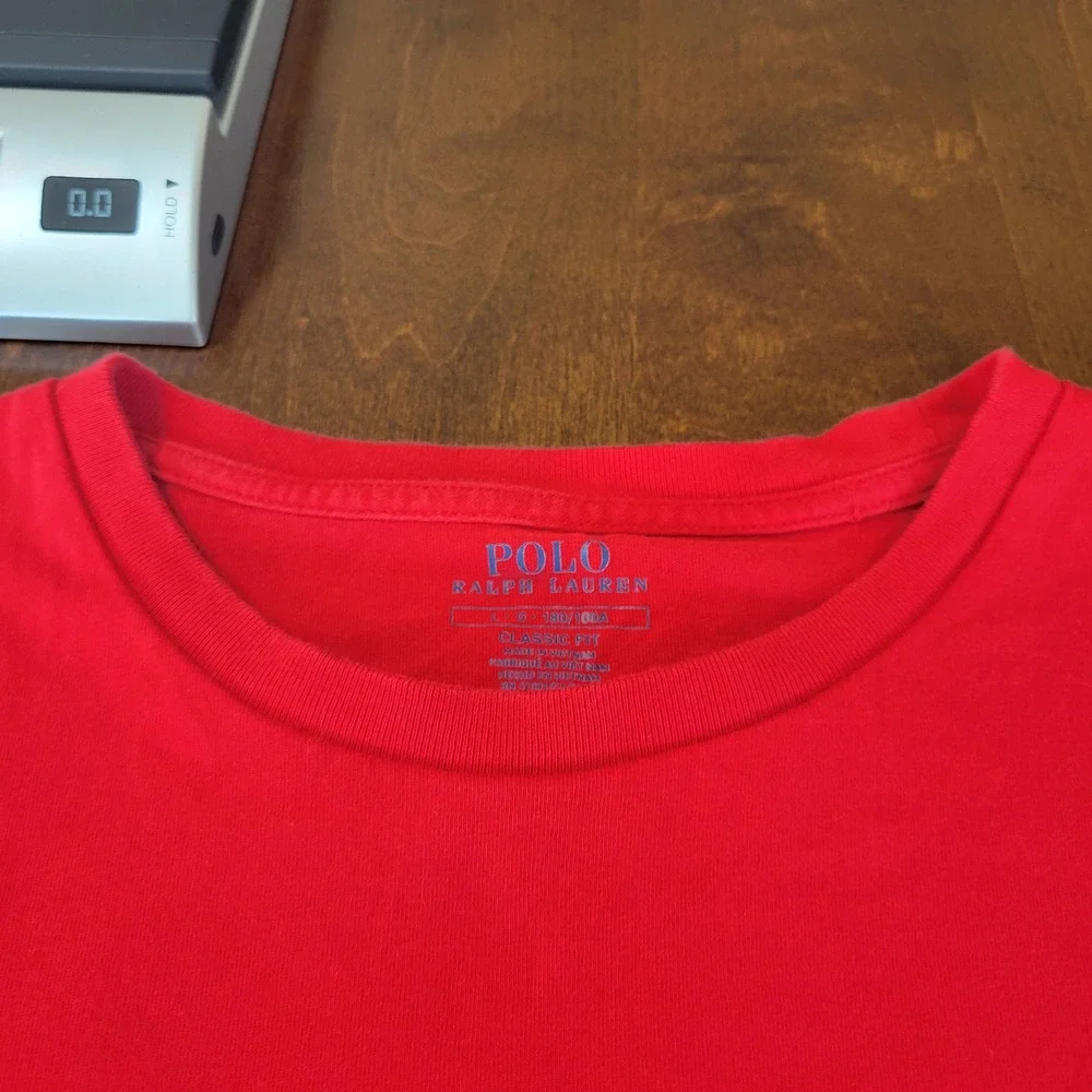 Polo Ralph Lauren Mens Classic Fit Red Short Sleeve T-Shirt Size Large Pony Logo